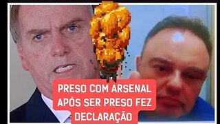O Bolsonarista que foi preso com Arsenal diz que falou para a polícia tirar a citação a Bolsonaro