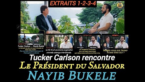 Tucker Carlson rencontre le Président du Salvador Nayib Bukele.