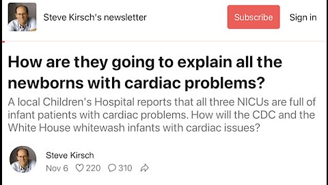 How are they going to explain all the newborns with cardiac problems?