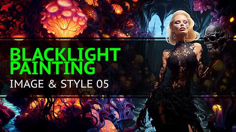 Blacklight Painting - Adding Style to an Image in MidJourney 5.2 - Image & Style 05