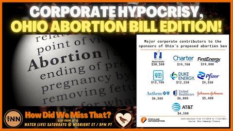 Corporate Hypocrisy, Ohio Abortion Bill Edition! | [react] a clip from How Did We Miss That? Ep 13