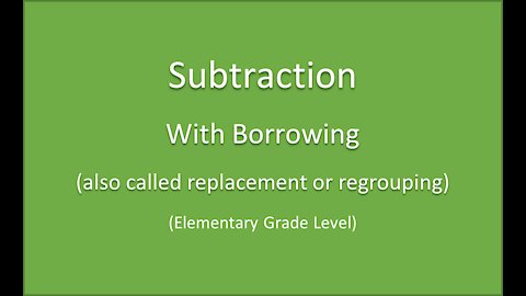Math-Subtraction-with borrowing