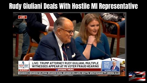 Rudy Giuliani Deals With Hostile Michigan Representative