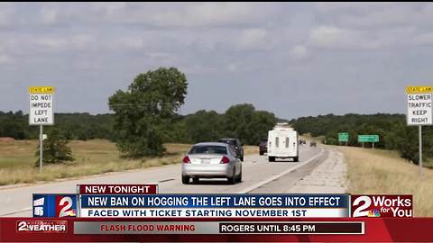 New ban on left lane drivers