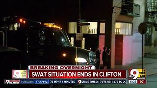 SWAT situation ends overnight in Clifton