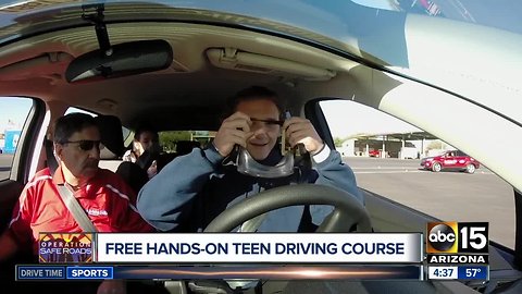 Free hands-on teen driving course