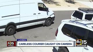 Surveillance video catches courier tossing packages in Laveen