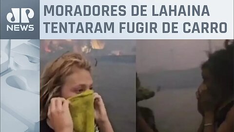 Família passa horas no mar para se salvar de incêndios no Havaí