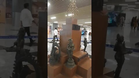 Lord Krishna statue at Chennai airport #lordkrishna #statue #chennaiairport