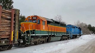 Holy Mega Log Haulers Batman, This Freight Train Is Loaded Down! #trains #trainvideo | Jason Asselin