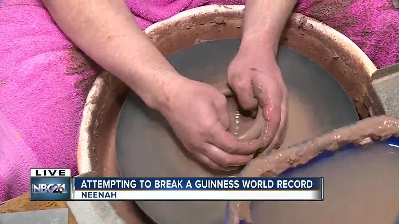 Sunset Hill Stoneware pottery worker looks to break world record