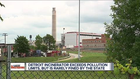 Detroit incinerator often exceeds pollution limits, rarely fined by state