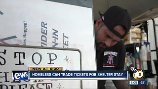 Homeless can trade tickets for shelter stay