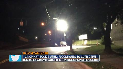 Cincinnati police using floodlights to curb crime