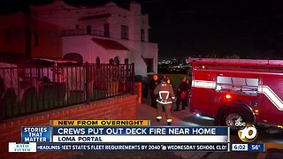 Crews put out deck fire near Loma Portal home