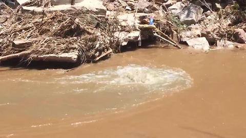 RAW VIDEO: Untreated waste flowing into Nogales Wash following pipe breach