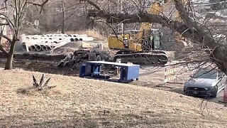 Road is Removed up to my Mail Box. Road Construction Project