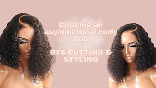 MAKING A CURLY BOB| BTS CUTTING & STYLING| NETTIE'S HAIRTIQUE 2023