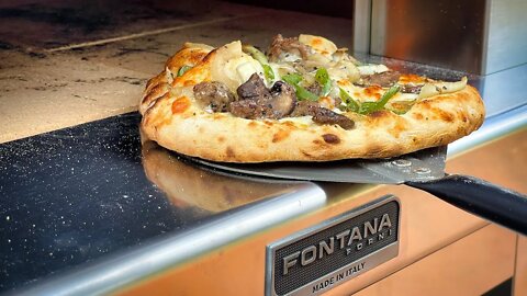Philly Cheese Steak Pizza ~ Fontana Forni Pizza Oven