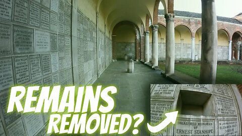 Roman style columbarium with missing urns | Lawnswood Cemetery Pt1 | Leeds