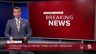 Toddler falls from third-story window in Boynton Beach