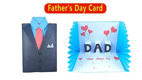 How to Make Fathers Day Card/DIY Fathers Card/Easy Paper Crafts