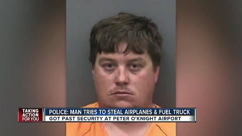 Florida man arrested for attempting to steal 2 airplanes from hangar