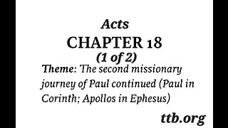 Acts Chapter 18 (Bible Study) (1 of 2)