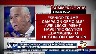 Trump Confidant speaks following arrest