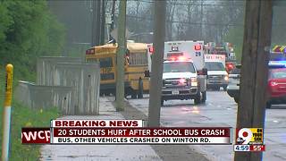 20 students injured in school bus crash