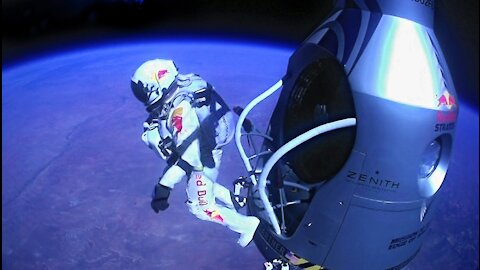 Jumping From Space - Red Bull dive from space