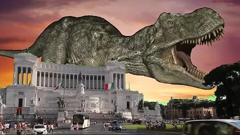T-Rex Attacking cities compilation (HD video)