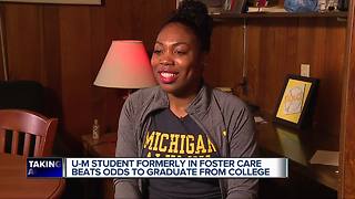 U of M senior who spent time in foster care realizes her college dream