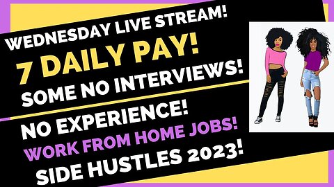 Daily Pay Work From Home Jobs and Side Hustles!!! Remote Jobs 2023 Make Money Online Now 2023