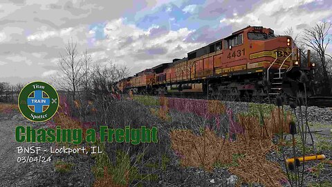 A Short Freight Train Chase in Lockport, Illinois
