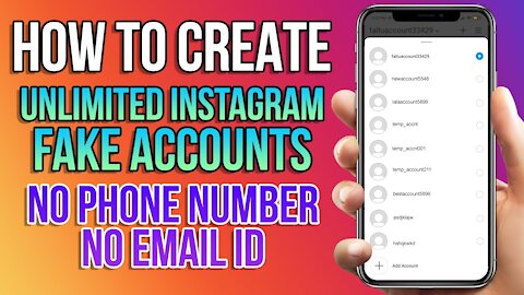 How To Create Unlimited Instagram Id's in Android Phone