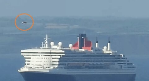 UFO Flew Past Queen Mary Ship In Torquay, UK