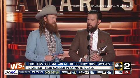 Brothers Osborne win big at the Country Music Awards