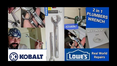 KOBALT 2 IN 1 PLUMBERS WRENCH DEMO& REVIEW