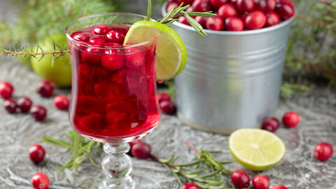 Winter Wonderland in a Glass: Spiced Cranberry & Rosemary Spritzer