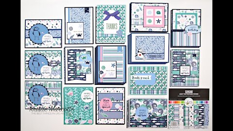 Catherine Pooler Designs | Seaside | 31 cards from one 6x6 paper pad | plus BONUS cards