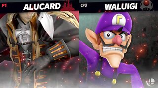 Super Smash Bros Ultimate Alucard Vs Waluigi (Custom Characters + First impression.)