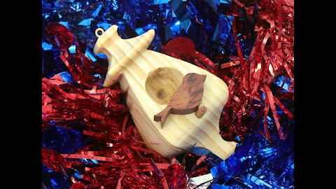 Handmade Wood Miniature Birdhouse Christmas Tree Ornament 1116150861