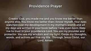 Providence Prayer (Prayer for Faith and Guidance)