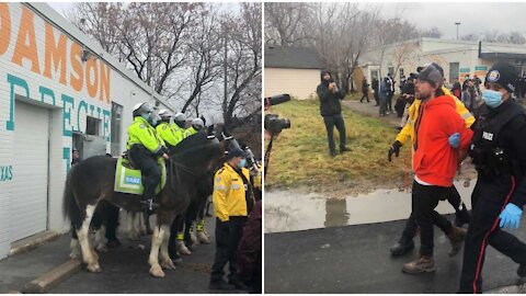 Chaos Is Breaking Out At Adamson BBQ & More Cops Just Showed Up On Horseback (VIDEOS)