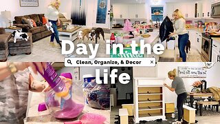 Day in the Life, Clean with Me, Organize ,Decor & More #cleaningmotivation #cleanwithme #dollartree