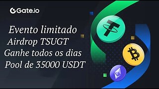 AIRDROP POR TEMPO LIMITADO TSUGT GANHE TODOS OS DIAS FAZENDO TAREFAS NA GATE IO ACABA LOGO NÃO PERDE