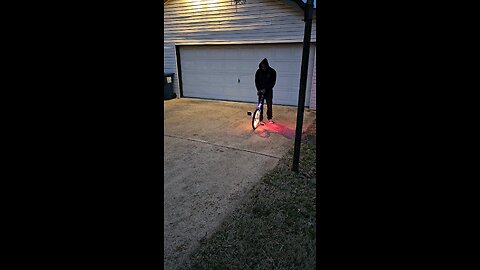 getting used to the new led bike peddles