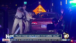 Woman taken into custody after leading high-speed chase in North County