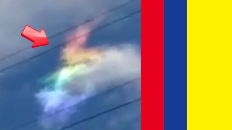 Rainbow-colored clouds over Neighbor Colombia